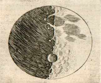 Galileo's drawing of the Moon