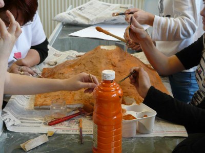 Volcanoes are painted, Olympus Mons